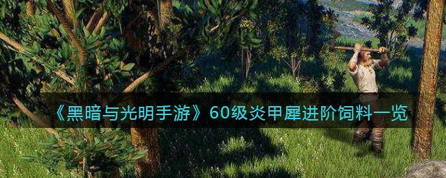 黑暗与光明60级炎甲犀进阶饲料是什么