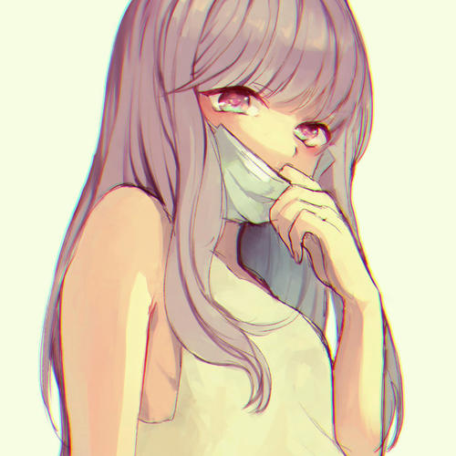 女生口罩头像卡通