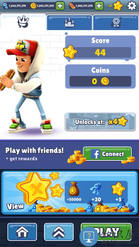 地铁跑酷破解版全皮肤全滑板全背饰下载v3.50.2 安卓内置功能菜单版